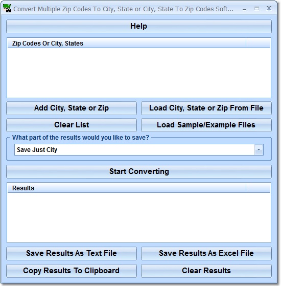 Convert Zip Codes To City, State or viceversa