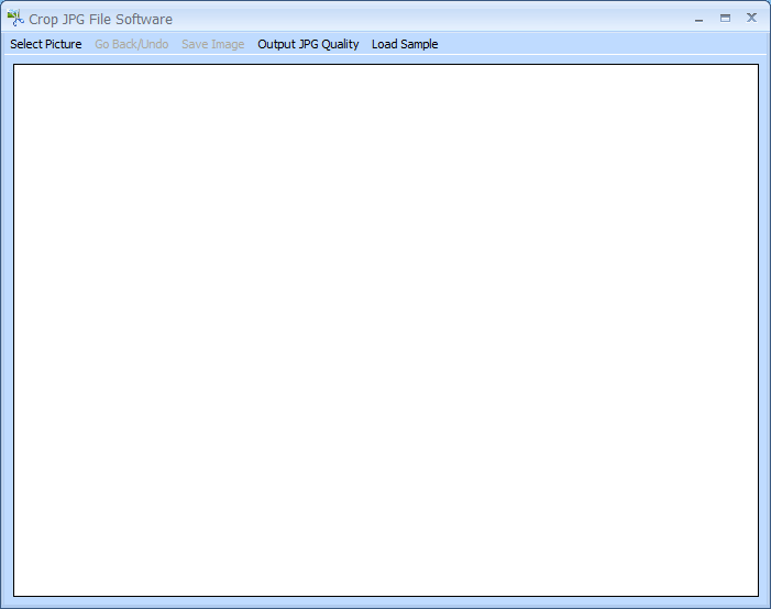 Crop JPG File Software screenshot