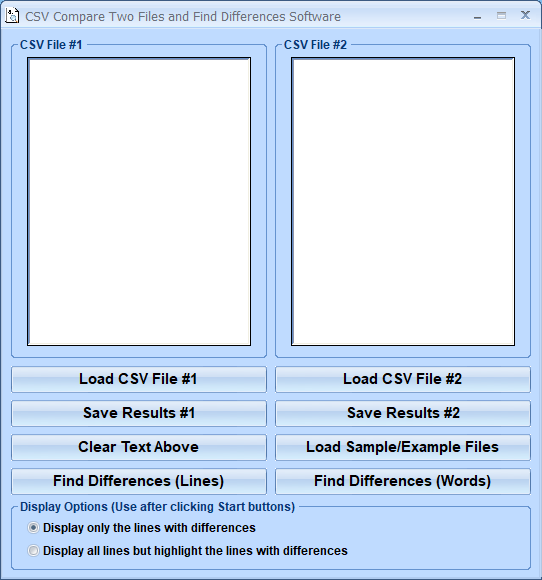 screenshot of csv-compare-two-files-and-find-differences-software