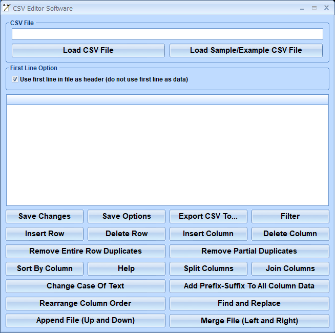 screenshot of csv-editor-software