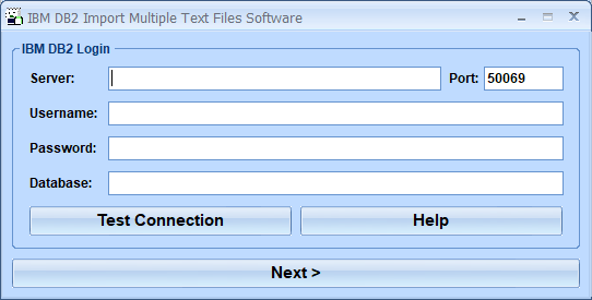 screenshot of ibm-db2-import-multiple-text-files-software