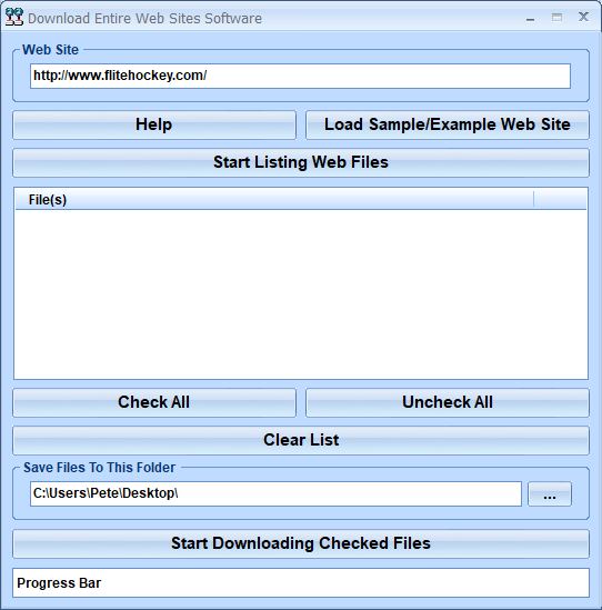 screenshot of download-entire-web-sites-software