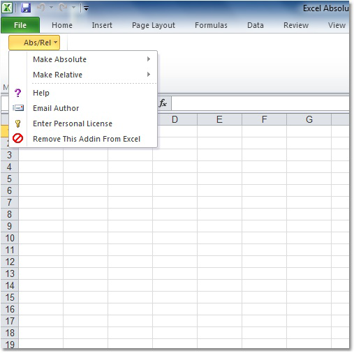 Windows 8 Excel Absolute Relative Reference Change Software full