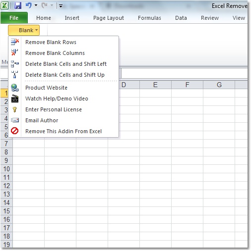 Excel Remove Blank Rows, Columns or Cells 