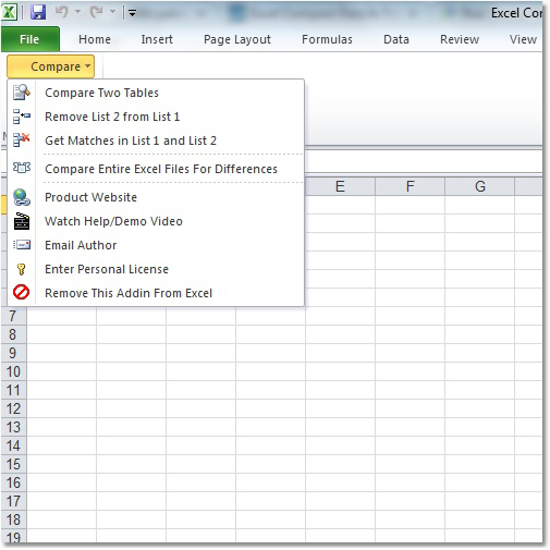 Windows 8 Excel Compare Data In Two Tables Software full