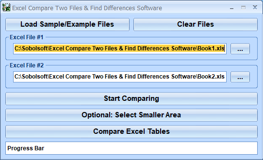 Excel Compare Two Files & Find Differences Software screenshot