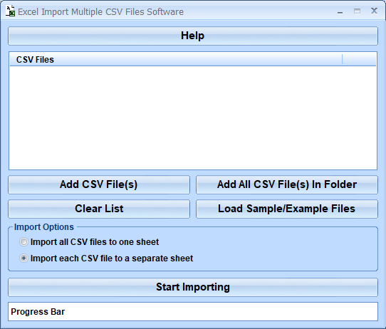 Excel Import Multiple CSV Files Software software