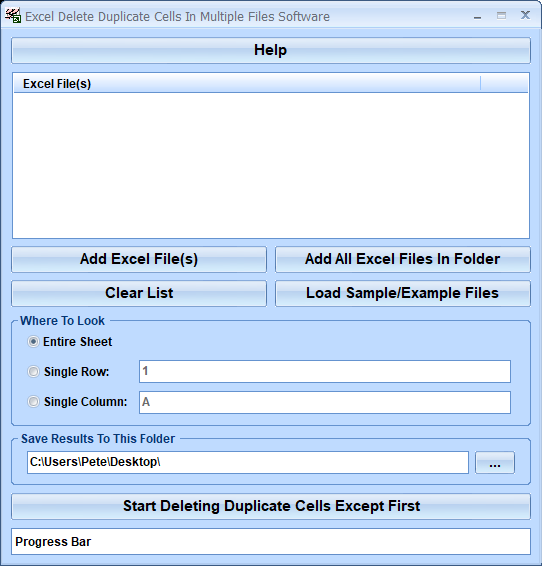 screenshot of excel-delete-duplicate-cells-in-multiple-files-software