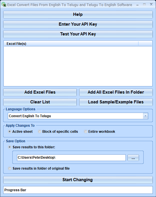 screenshot of excel-convert-files-from-english-to-telugu-and-telugu-to-english-software
