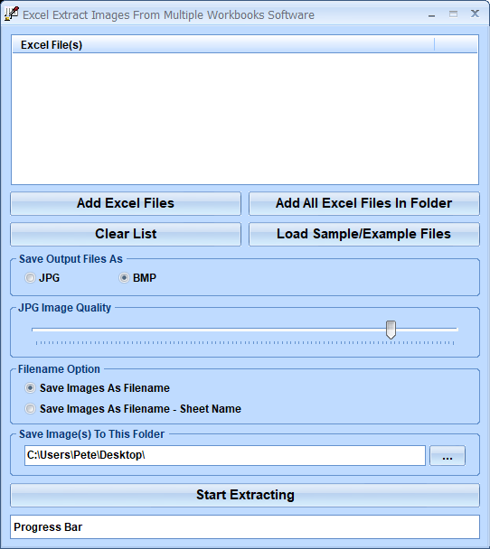 screenshot of excel-extract-images-from-multiple-workbooks-software