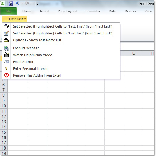 screenshot of excel-switch-first-last-name-order-software