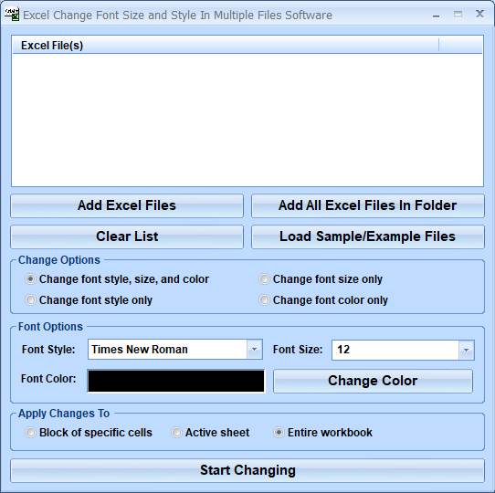 screenshot of excel-change-font-size-and-style-in-multiple-files-software