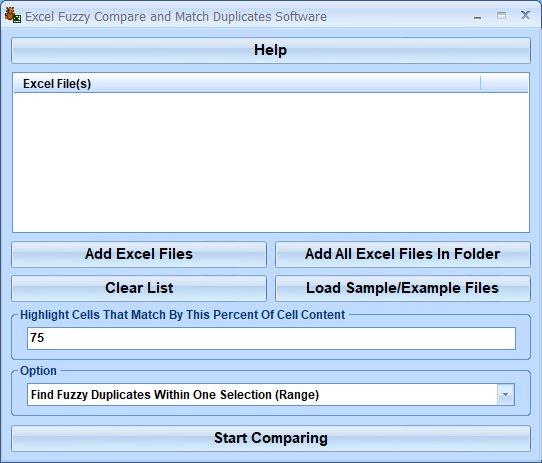 screenshot of excel-fuzzy-compare-and-match-duplicates-software