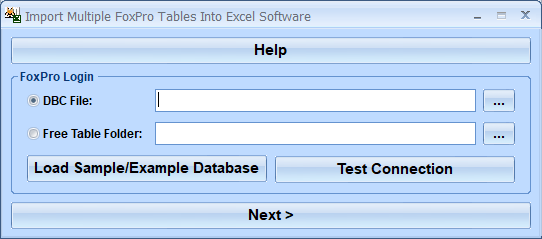 screenshot of excel-import-multiple-foxpro-tables-software