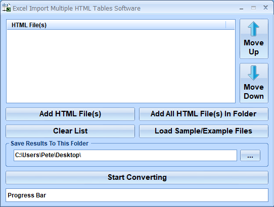 screenshot of excel-import-multiple-html-tables-software