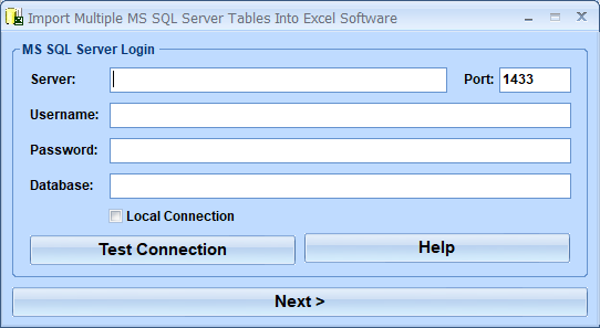 screenshot of excel-import-multiple-ms-sql-tables-software