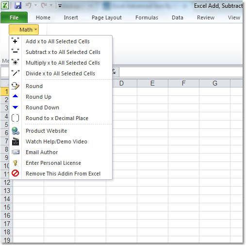 screenshot of excel-add,-subtract,-multiply,-divide-or-round-all-cells-software