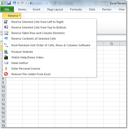 screenshot of excel-reverse-order-of-rows-and-columns-software