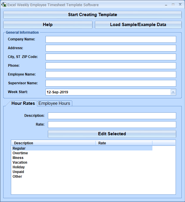 Excel Weekly Employee Timesheet Template Software software