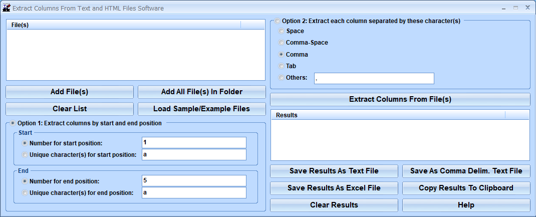 screenshot of extract-columns-from-text-and-html-files-software