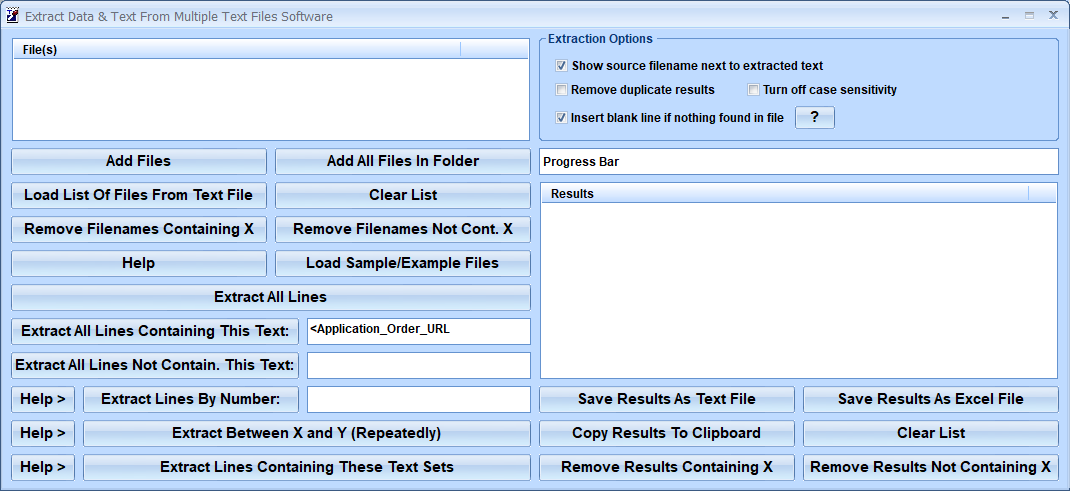 screenshot of extract-data-and-text-from-multiple-text-files-software