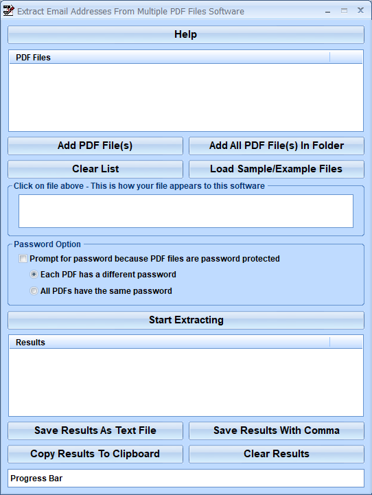 screenshot of extract-email-addresses-from-multiple-pdf-files-software