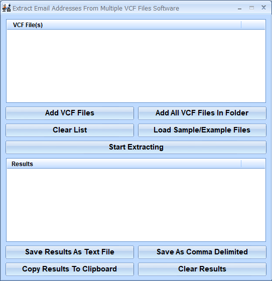 screenshot of extract-email-addresses-from-multiple-vcf-files-software