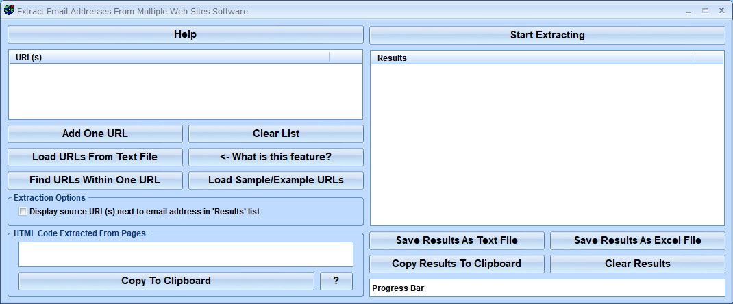 screenshot of extract-email-addresses-from-multiple-web-sites-software