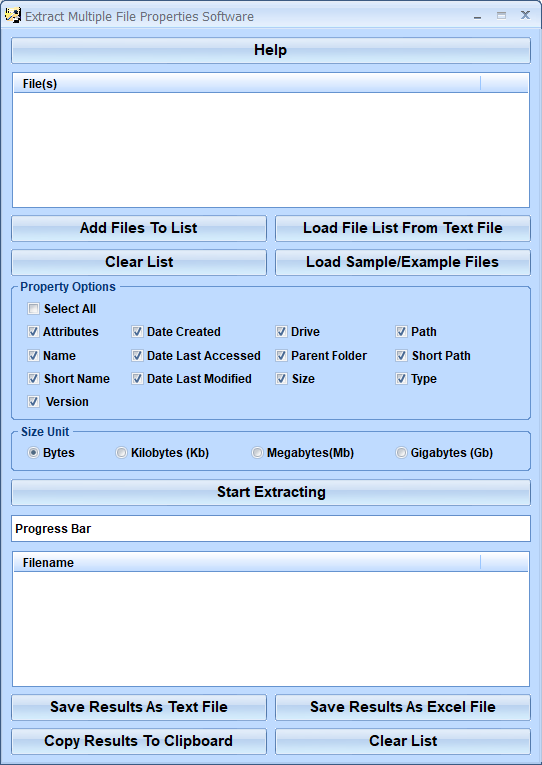 screenshot of extract-file-properties