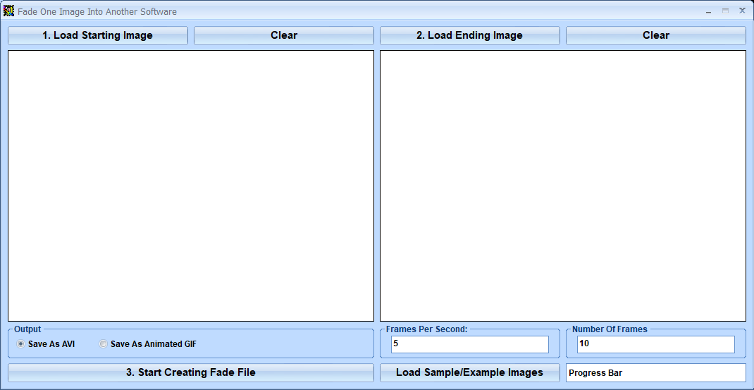 screenshot of fade-one-image-into-another-software