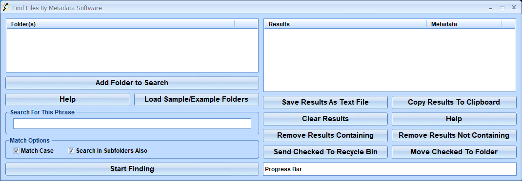 screenshot of find-files-by-metadata-software