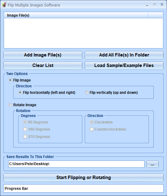 screenshot of flip-images-software