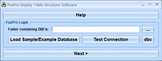 FoxPro Display Table Structure Software screenshot