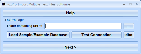 screenshot of foxpro-import-multiple-text-files-software