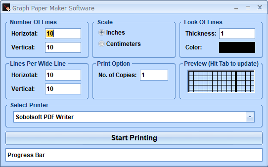 screenshot of graph-paper-maker-software