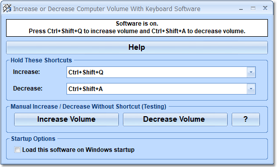 Increase or Decrease Computer Volume With Keyboard Software 7.0 full