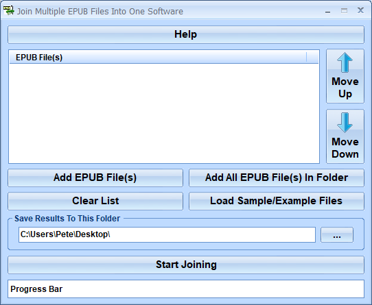 screenshot of join-multiple-epub-files-into-one-software