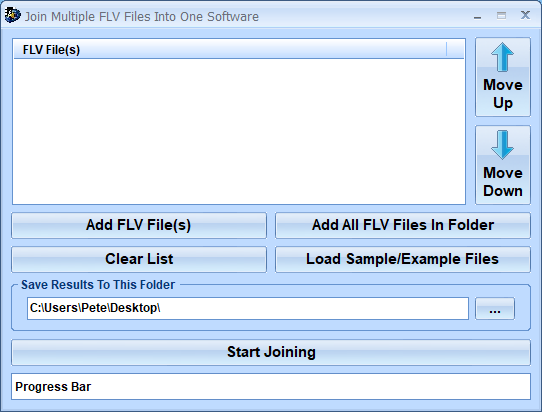 screenshot of join-multiple-flv-files-into-one-software