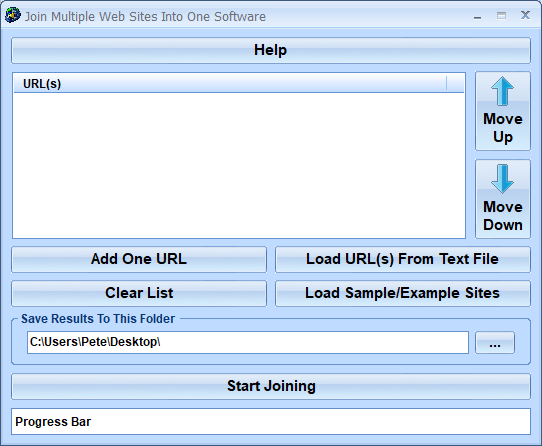 screenshot of join-multiple-web-sites-into-one-software