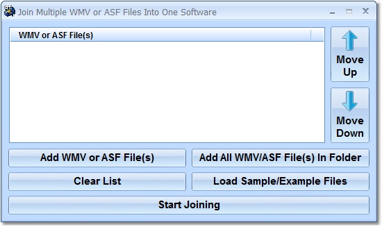 Join (Merge, Combine) Multiple WMV or ASF Files Into One Software