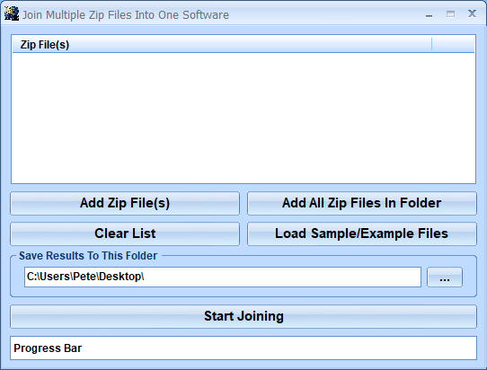 screenshot of join-multiple-zip-files-into-one-software