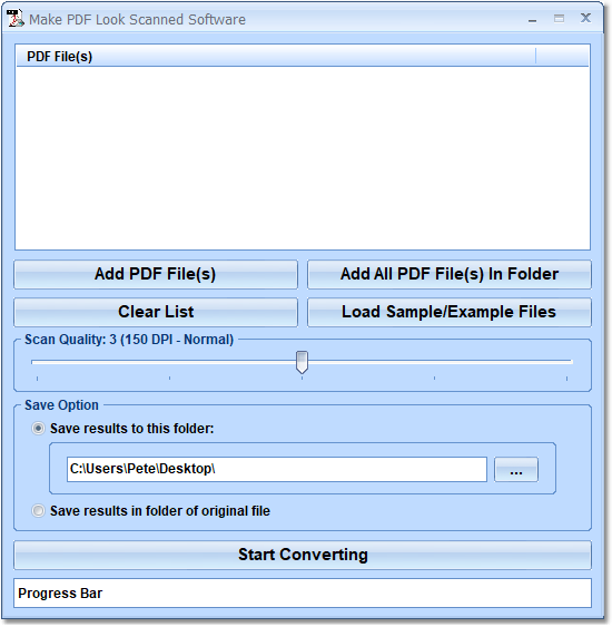 Make PDF Look Scanned Software screenshot