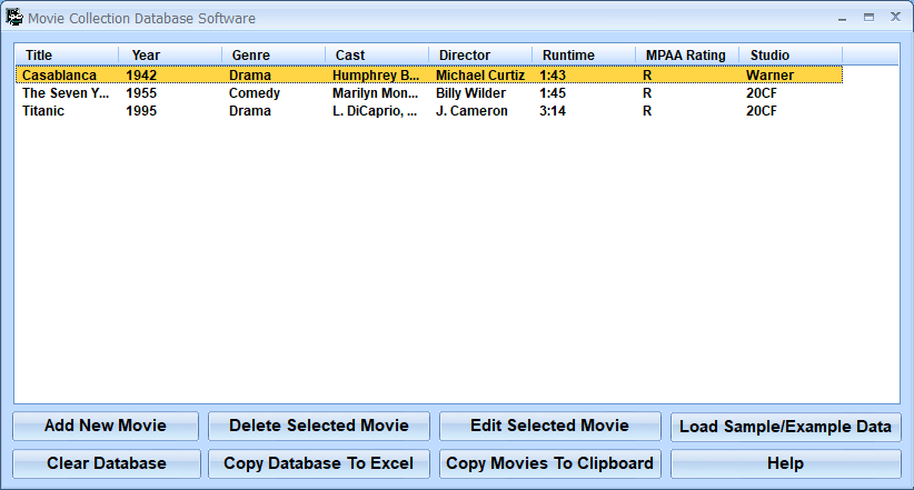 screenshot of movie-collection-database-software
