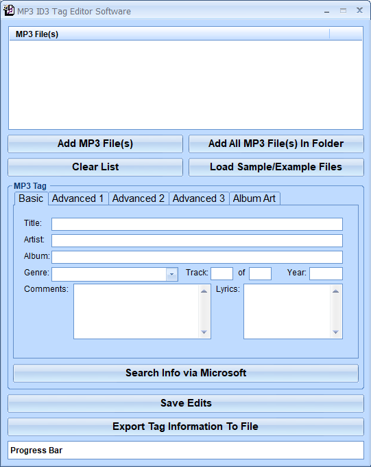 MP3 ID3 Tag Editor Software screenshot