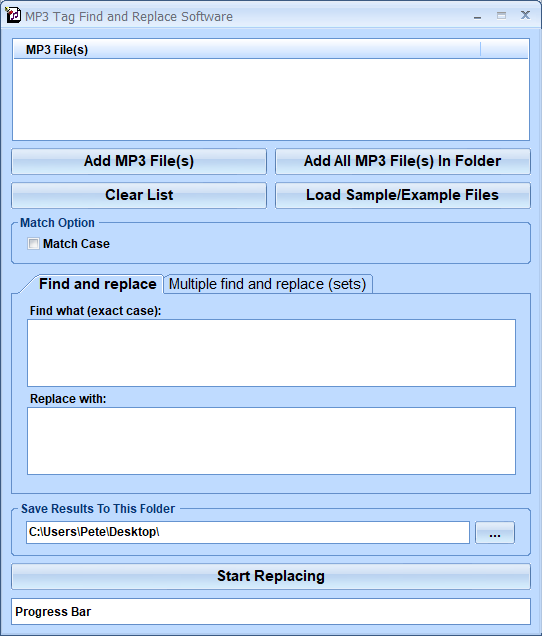 screenshot of mp3-tag-replace