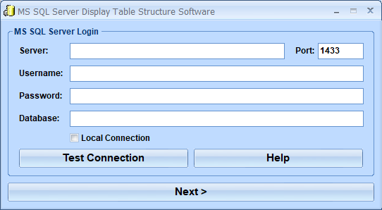 Windows 7 MS SQL Server Display Table Structure Software 7.0 full