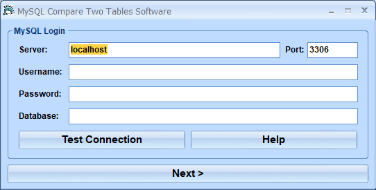 screenshot of mysql-compare-two-tables-software