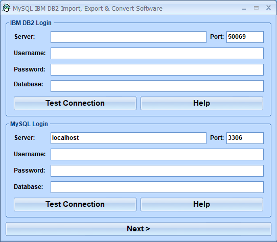 screenshot of mysql-ibm-db2-import,-export-and-convert-software