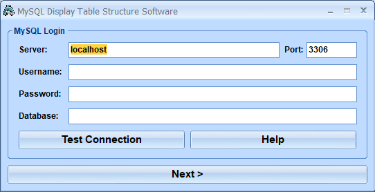 MySQL Display Table Structure Software software