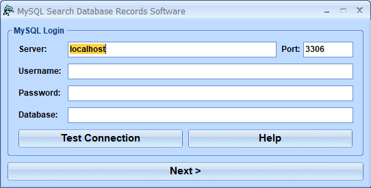 screenshot of mysql-search-database-records-software